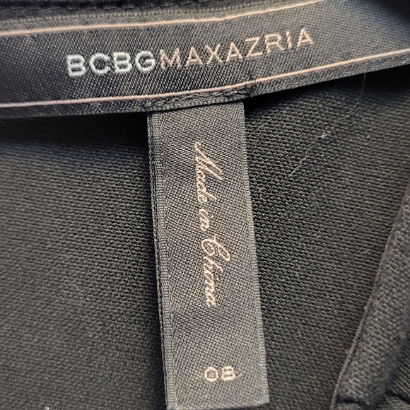 BCBGMaxAzria Blue Black Orange Nikole Asymmetrical Zip Sheath Dress - Size 08 - Picture 5 of 7